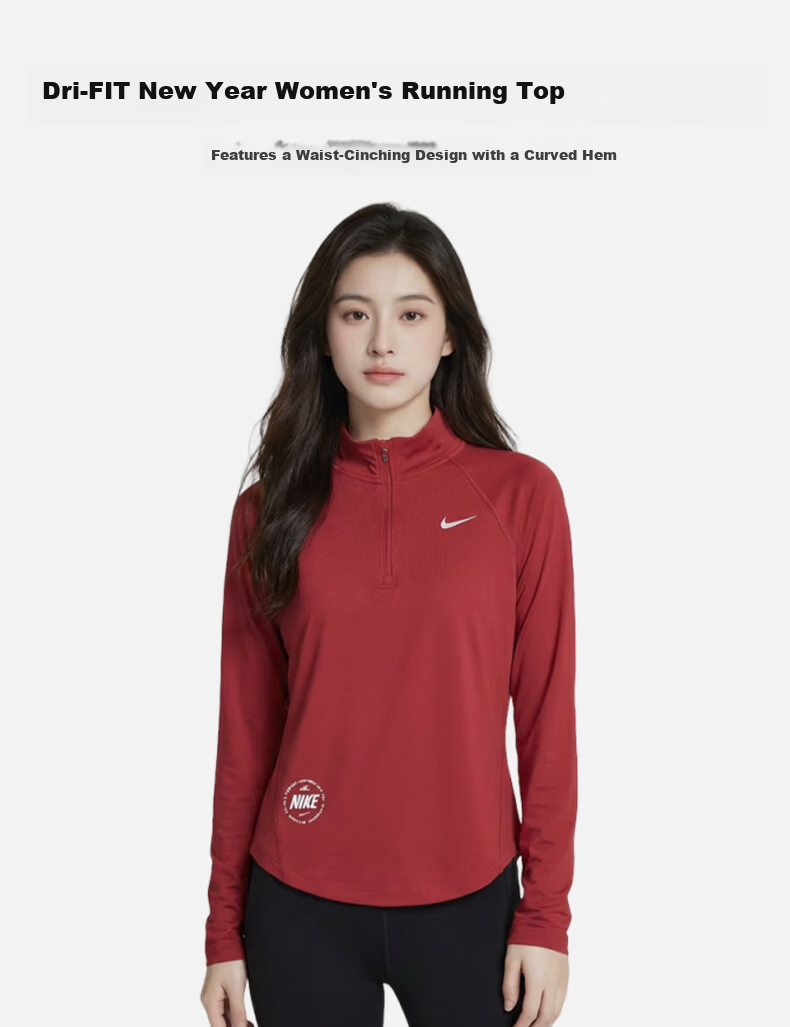 Nike Women's Spring Autumn Sweatshirt Casual Versatile Commuter Jacket IQ3831-613 Rose Red L 1