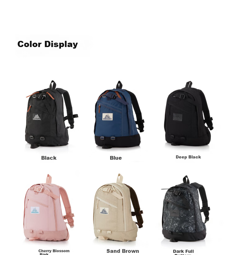 GREGORY Gregory Double Shoulder Backpack Outdoor Short Trip Travel Vacation Stylish Commuter Casual Unisex Versatile 09J 7