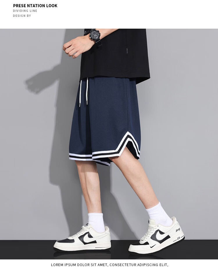 GLM Semir Group American Style Men's Summer Ice Silk Thin Basketball Shorts Quick-Dry Plus Size Casual Pants 15