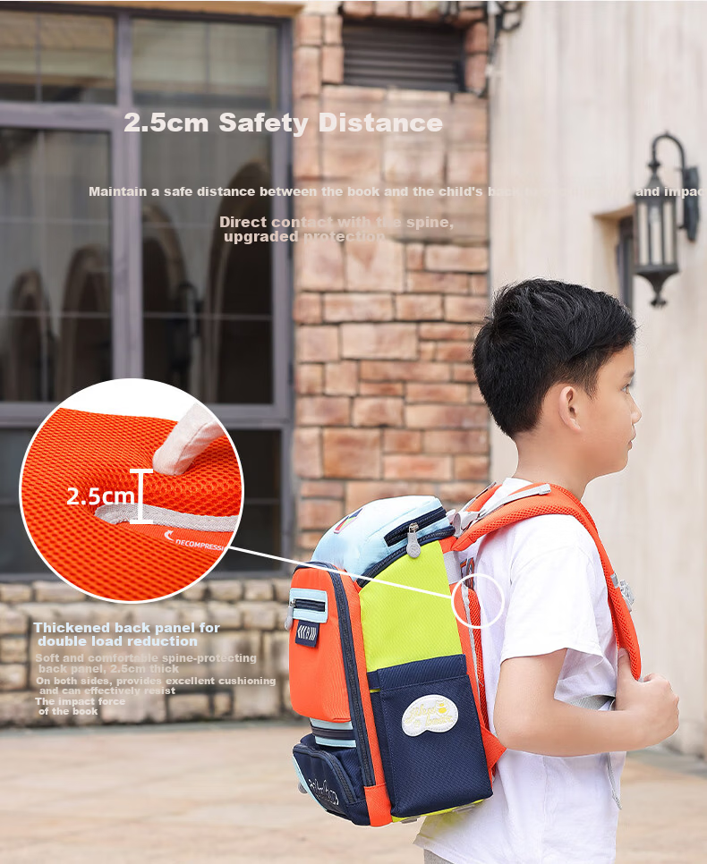 Almost Bear School Backpack for Elementary Boys and Girls Grades 1-3-6 Lightweight Large Capacity Children's Ergonomic Double Shoulder Bag 18