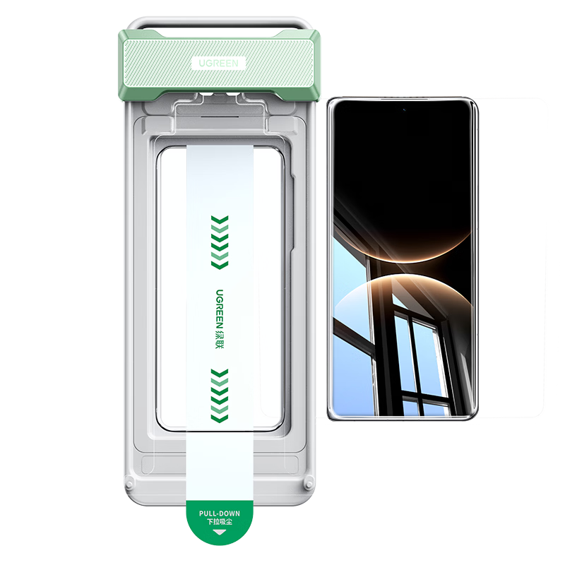 Ugreen 3D Hot Bending Tempered Glass Screen Protector for Huawei Mate X7/Collector Edition with Dust-Free Chamber, Ultra Clear Full Coverage, Includes Dust-Free Chamber