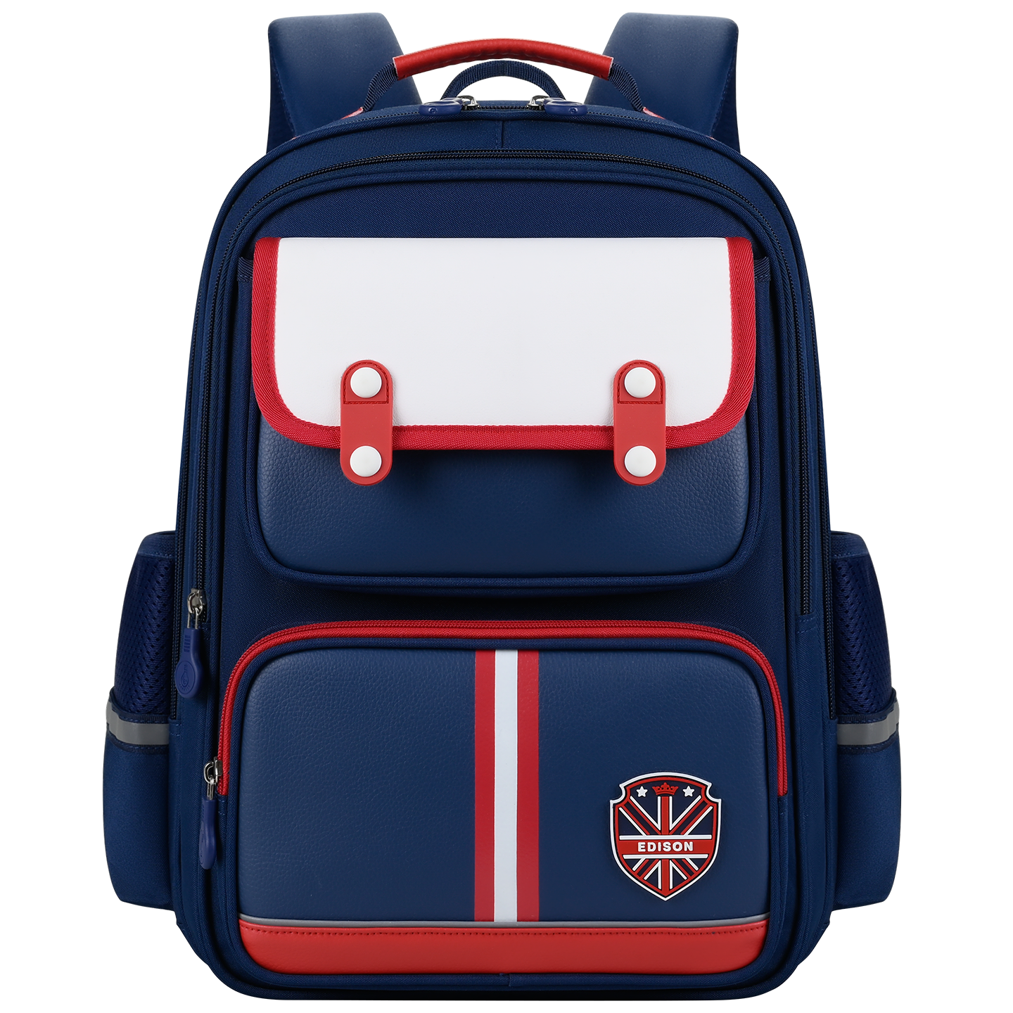 Edison Primary School Backpack Reflective Waist and Spine Protection Load Reduction Anti-Drop for Grades 3-6 Children L40-1