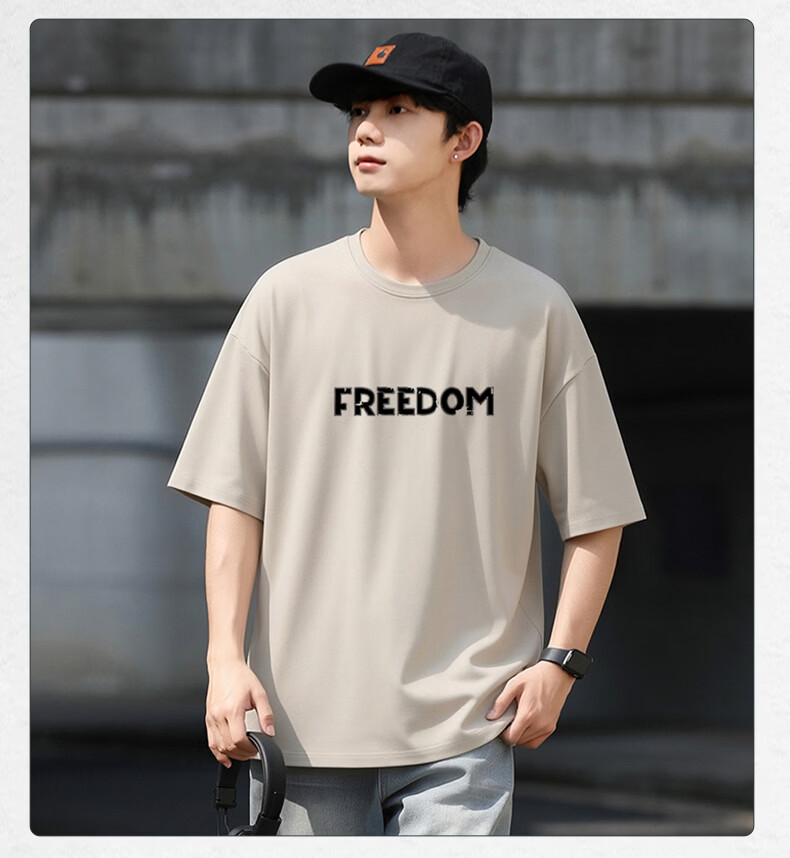 Warrior Men's Summer Short Sleeve T-Shirt Breathable Sweat-Absorbing Crew Neck Basic Printed Top 23