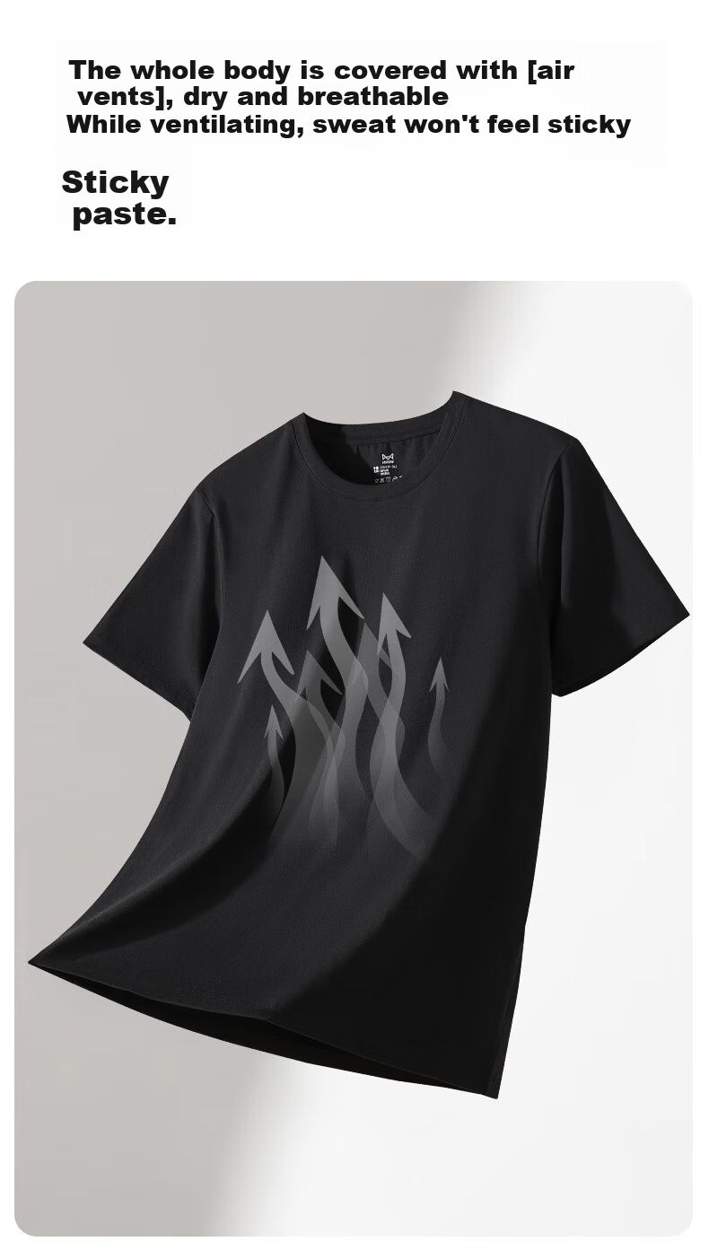 Miiow [Antibacterial Cooling] Men's Short Sleeve T-Shirt 40s Combed Cotton Basic Spring Summer White 2XL 6