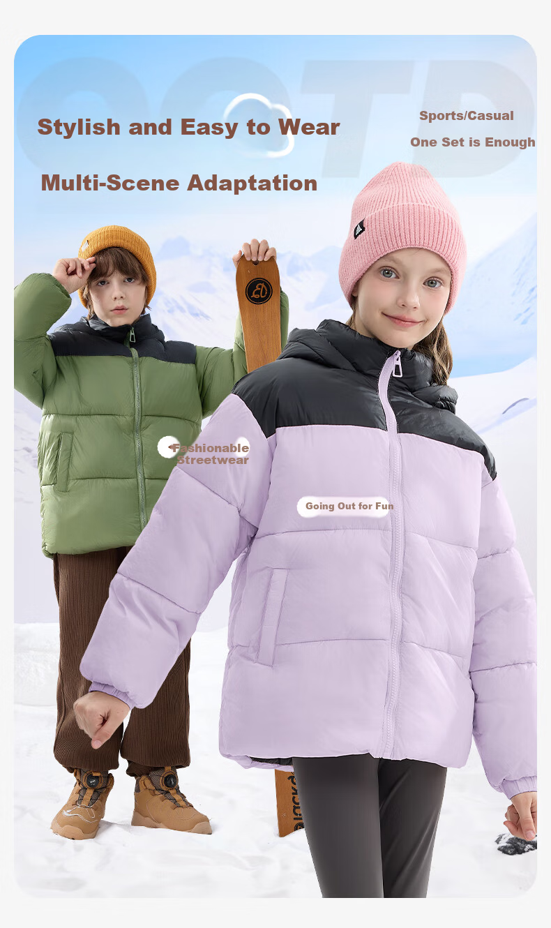 Baleno Kids Winter Cotton Jacket 2025 Red Warm Padded Coat for Boys and Girls 3