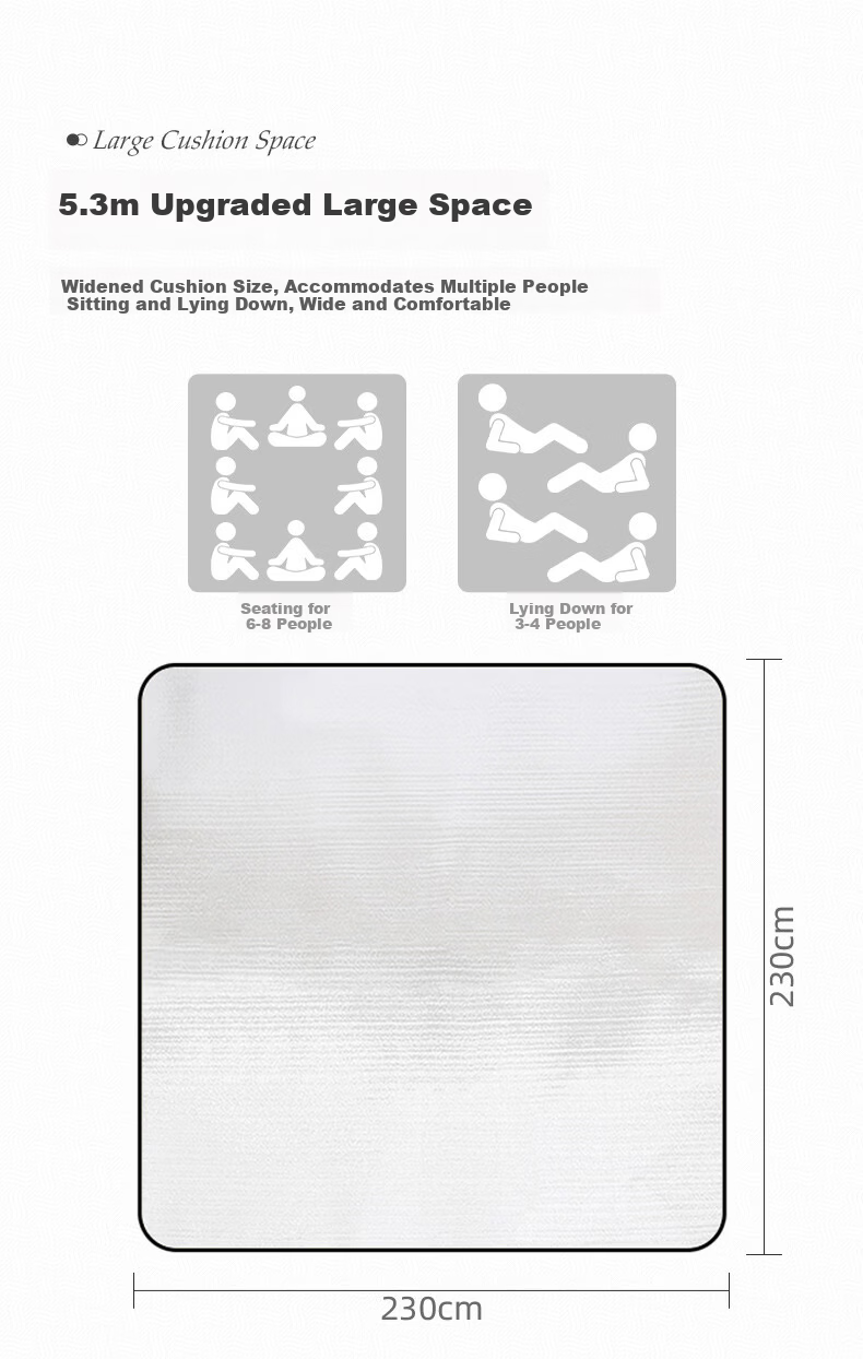 CAMEL Outdoor Picnic Mat Autumn Winter Moisture-Proof Thickened Lawn Mat Beach Tent Ground Mat Picnic Blanket 6277 3