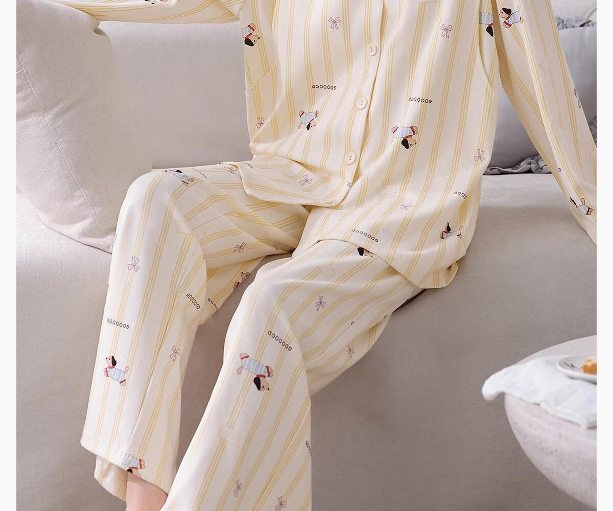 JOYNCLEON Maternity Cotton Postpartum Pajamas Spring Summer Thin Nursing Homewear Set L Jyz212991 18