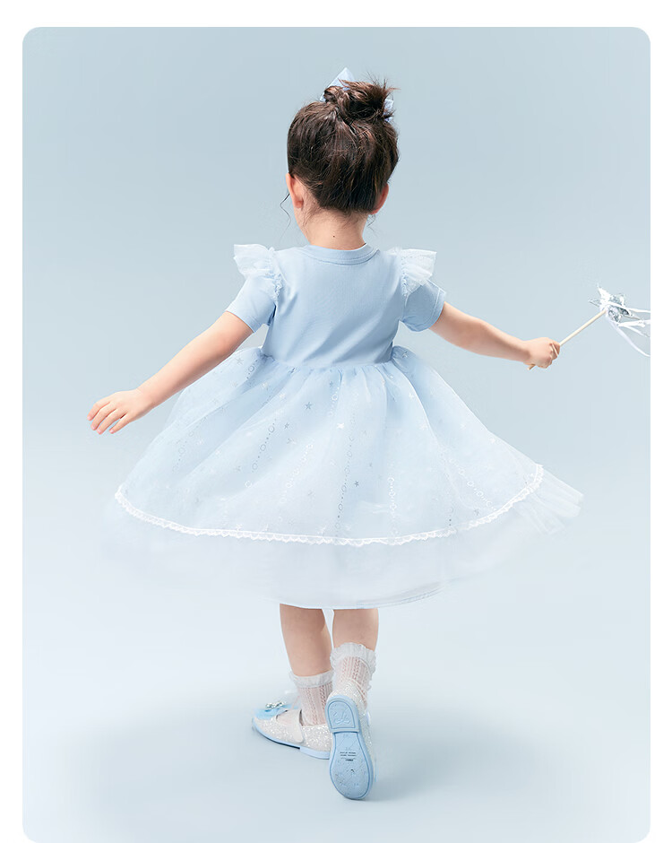 Balabala Girls Dress Children's Dress 2026 Summer New Baby Mesh Dress Sweet Princess Dress Exquisite Trendy 20