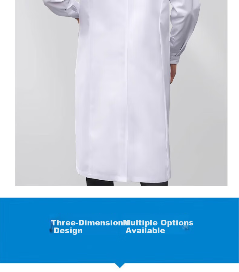 Artiya Long Sleeve White Lab Coat S Size Button Style Customizable Chemical Experiment Workwear Labor Protection Clothing 8