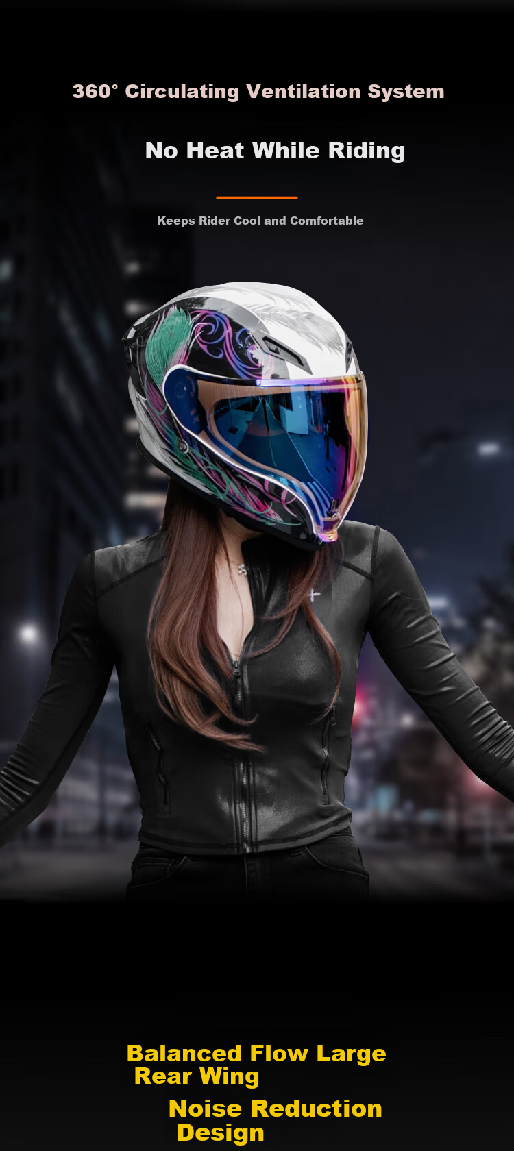 Forever 3C Certified Motorcycle Helmet Unisex Electric Vehicle Full Face Helmet Dual Lens Safety Cap ZKK999 Matte Black Speed [Anti-Fog Outer Lens + Colorful Inner Lens] 3