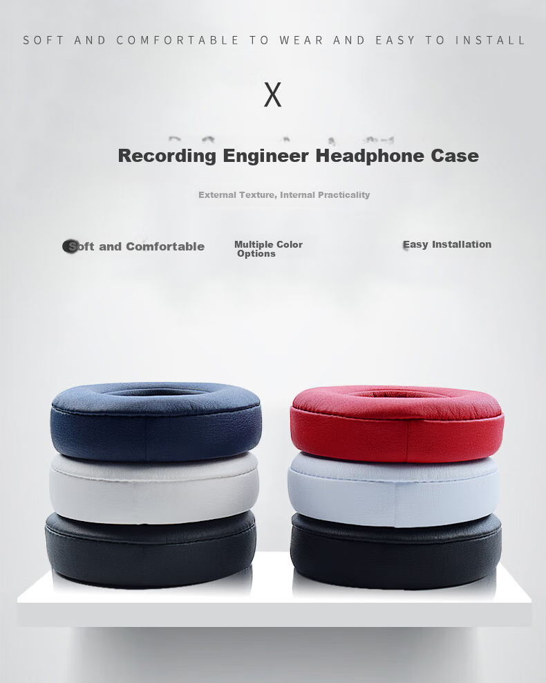 Penggu Replacement Ear Pads for Beats Studio3 Studio2 Pro Headphones, Genuine Sheepskin Black, Universal Repair Accessories 2