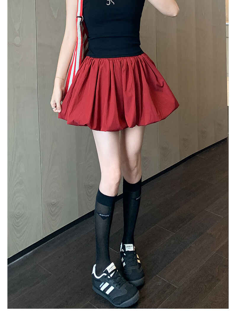 Borui Bud Short Skirt Summer Thin Women's 2026 New High-Waist Slimming Anti-Exposure Puff Cake Skirt 19