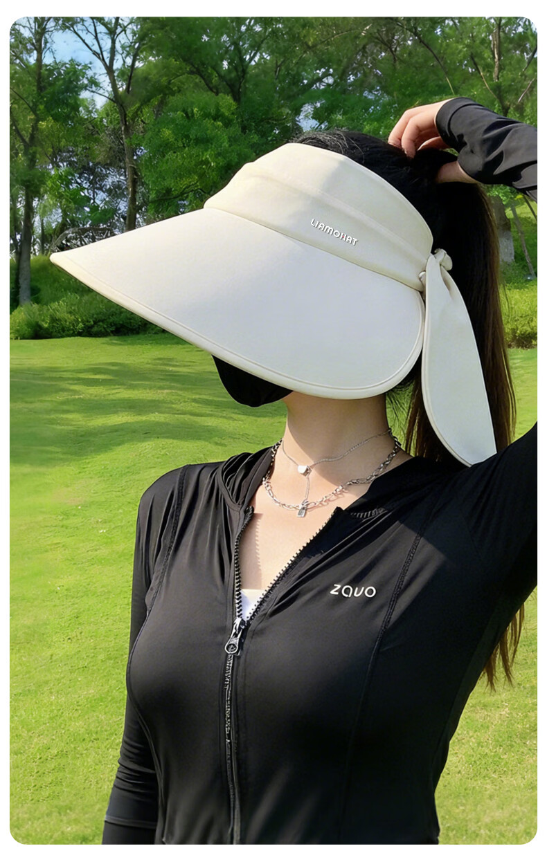 FitonTon Women's 2-in-1 Summer Outdoor Mountaineering Wide Brim Sun Hat UV Protection Cap 8