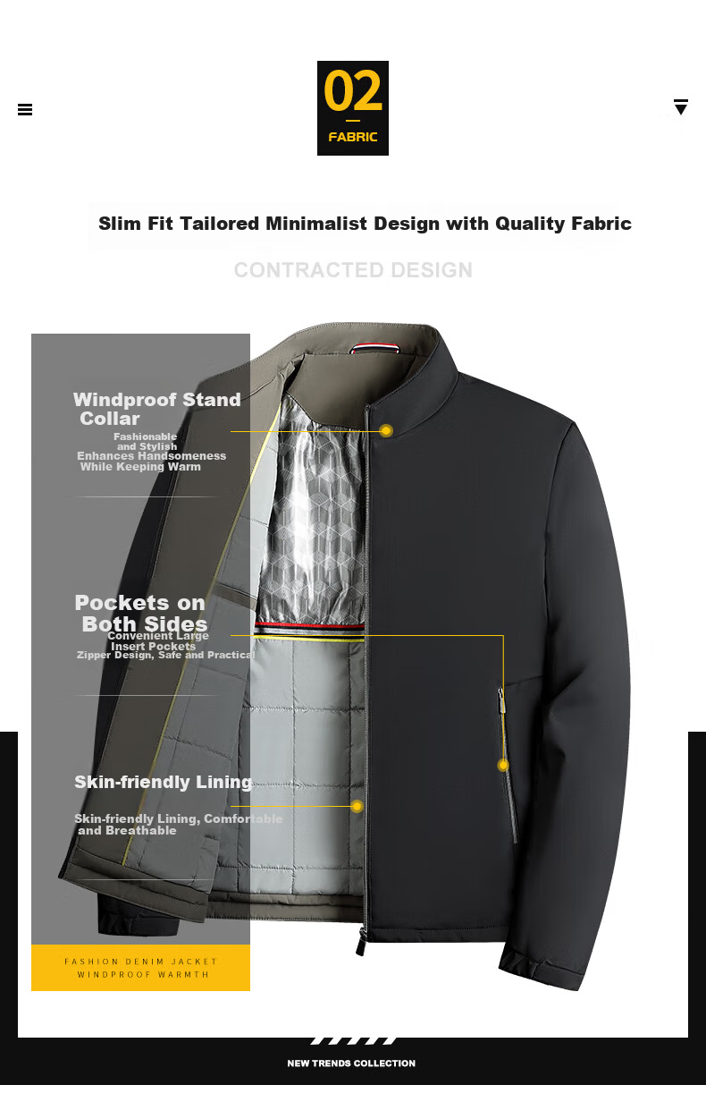 TUCANO Padded Men's Autumn Winter Short Thickened Stand Collar Jacket Middle-aged and Elderly Executive Dad's Coat 6