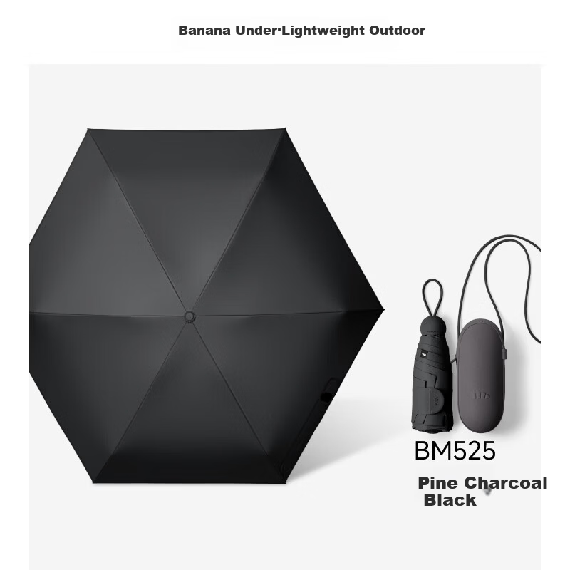 Banana Under 50% Off Black Coating Sun Umbrella BM525 (Unit: Piece) Pine Carbon Black