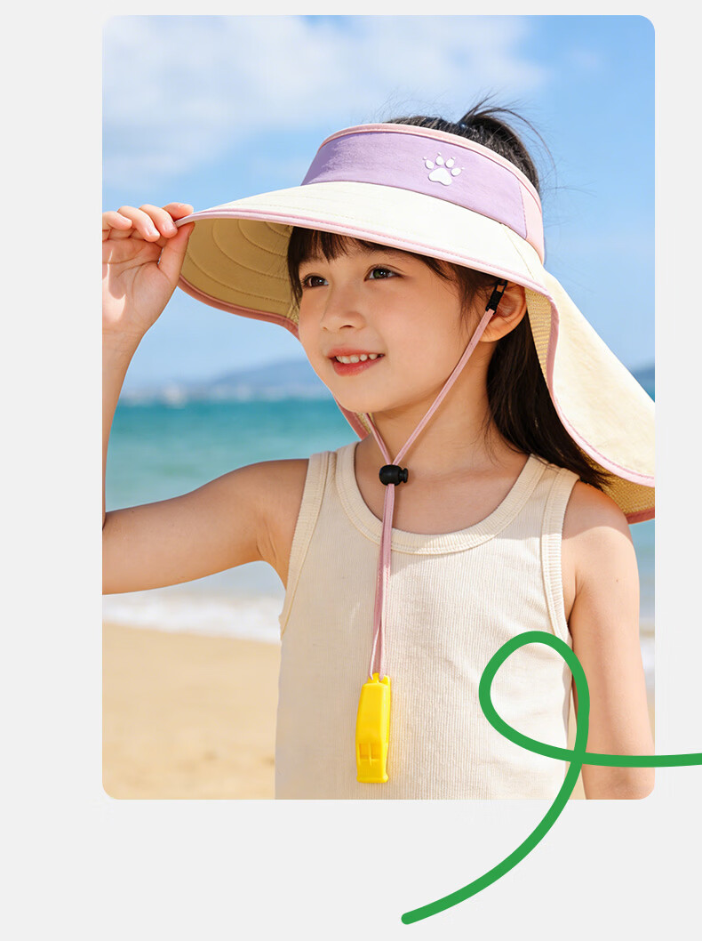 KELME Kids Sun Protection Hat Wide Brim Unisex Children 3-15 Years Open Top Cape Beach Sun Hat 15