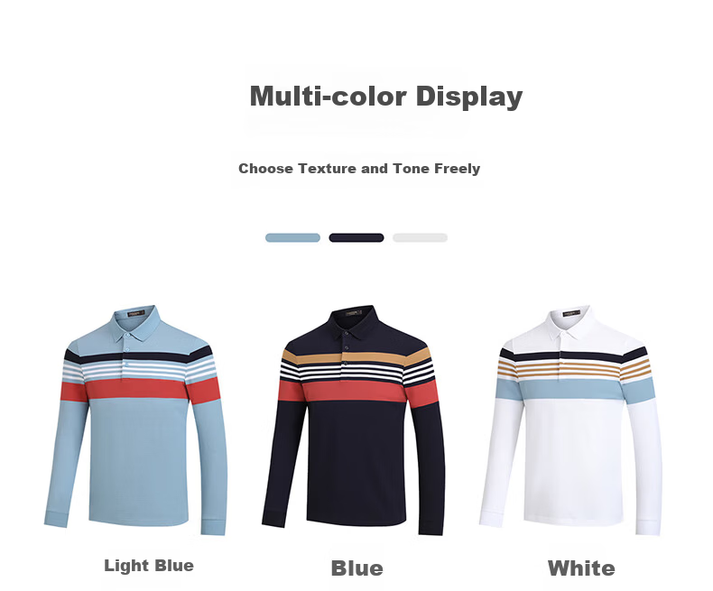 Langdeng [Non-Deforming Collar] Long Sleeve Polo Shirt Men Langdeng 2025 Spring Autumn New Business Casual Men's Collared T-Shirt 11