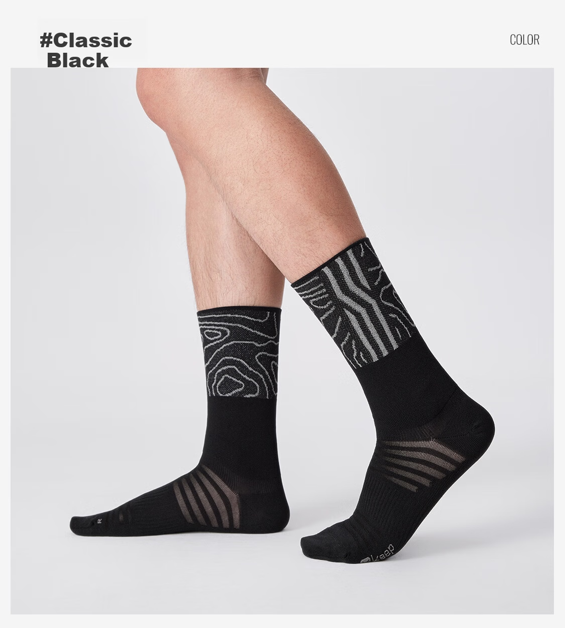 Keep Reflective Sports Socks Antibacterial Odor-Resistant Breathable Non-Slip Basketball Running Socks Unisex Badminton Green M 17