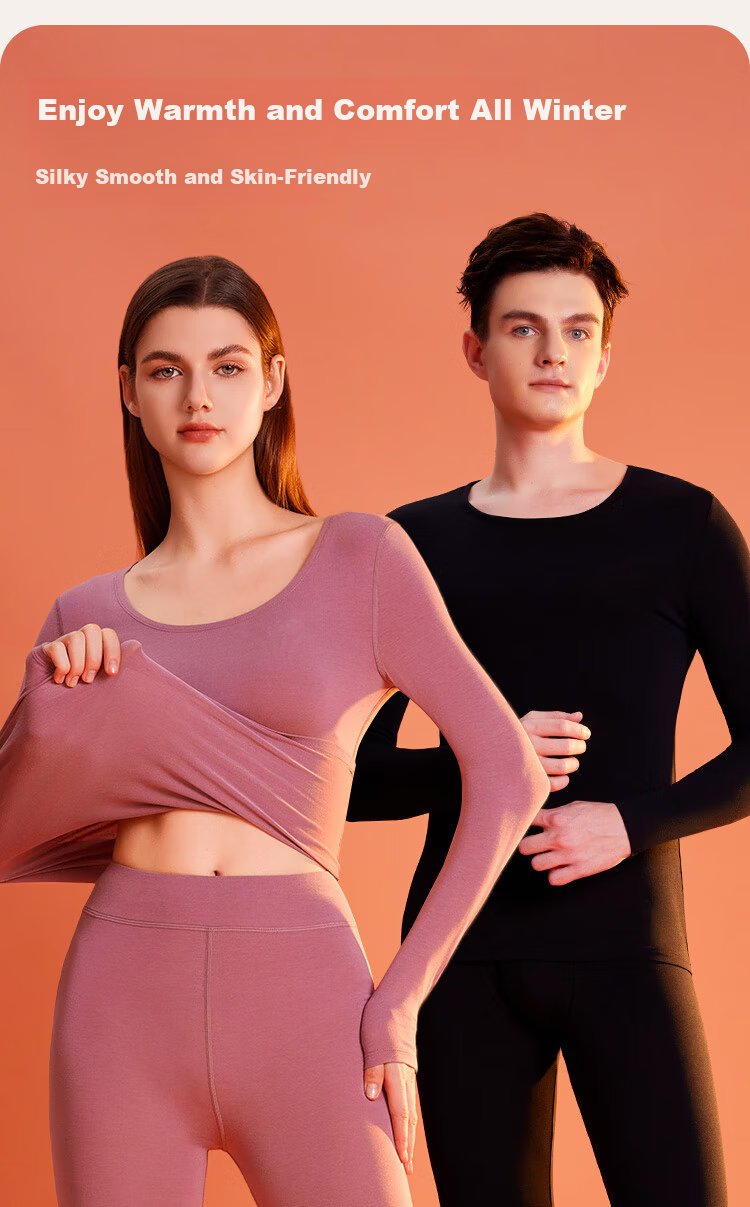 Ordifen Modal Crew Neck Autumn Shirt Women's Thermal Underwear Antibacterial Heat Retaining Cotton Sweater Black L 6