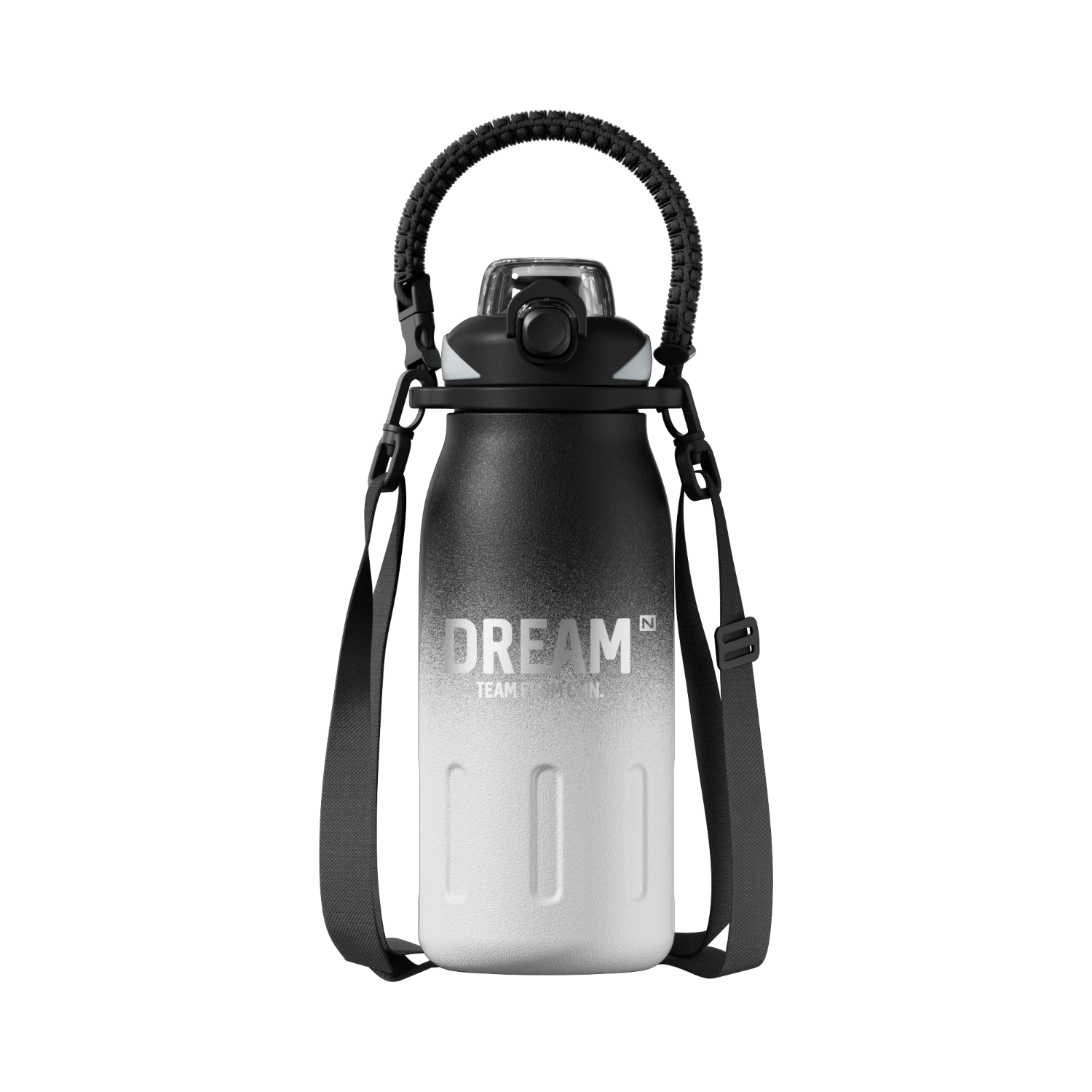 NRMEi Insulated Thermal Flask Dual-Use Large Capacity Men's Portable Outdoor Sports Student Straw Water Bottle Cup