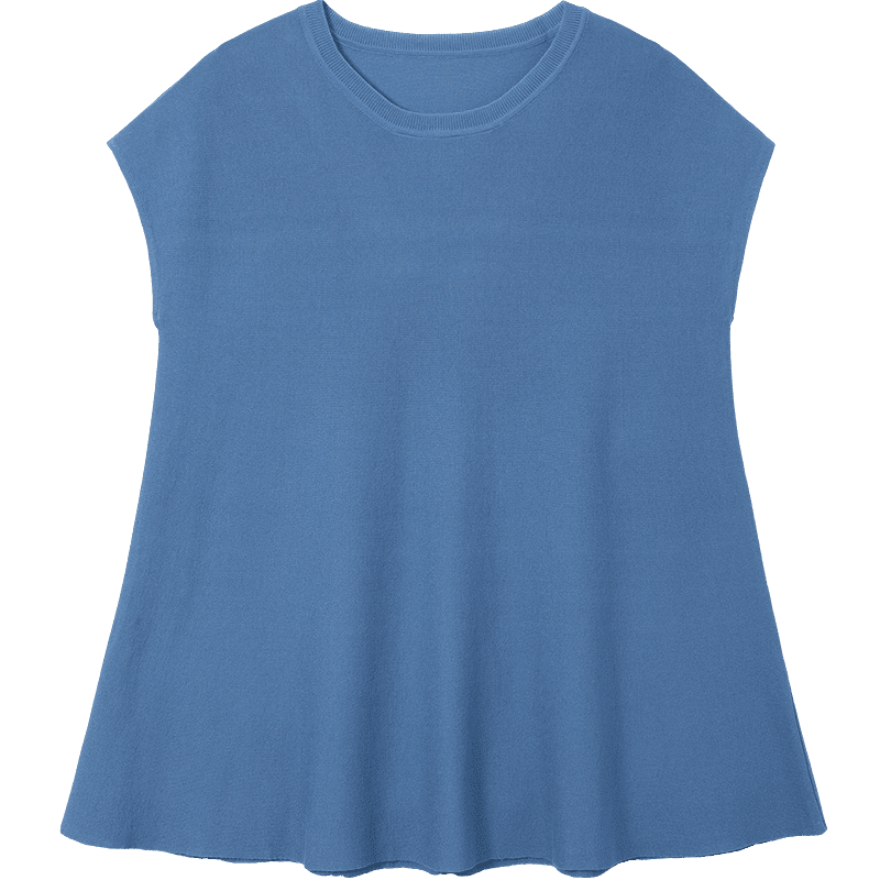 Demana [Breathable Tencel] Summer Lightweight Office Round Neck Raglan Loose Slimming Concealing Knit Sweater for Women Premium Feel