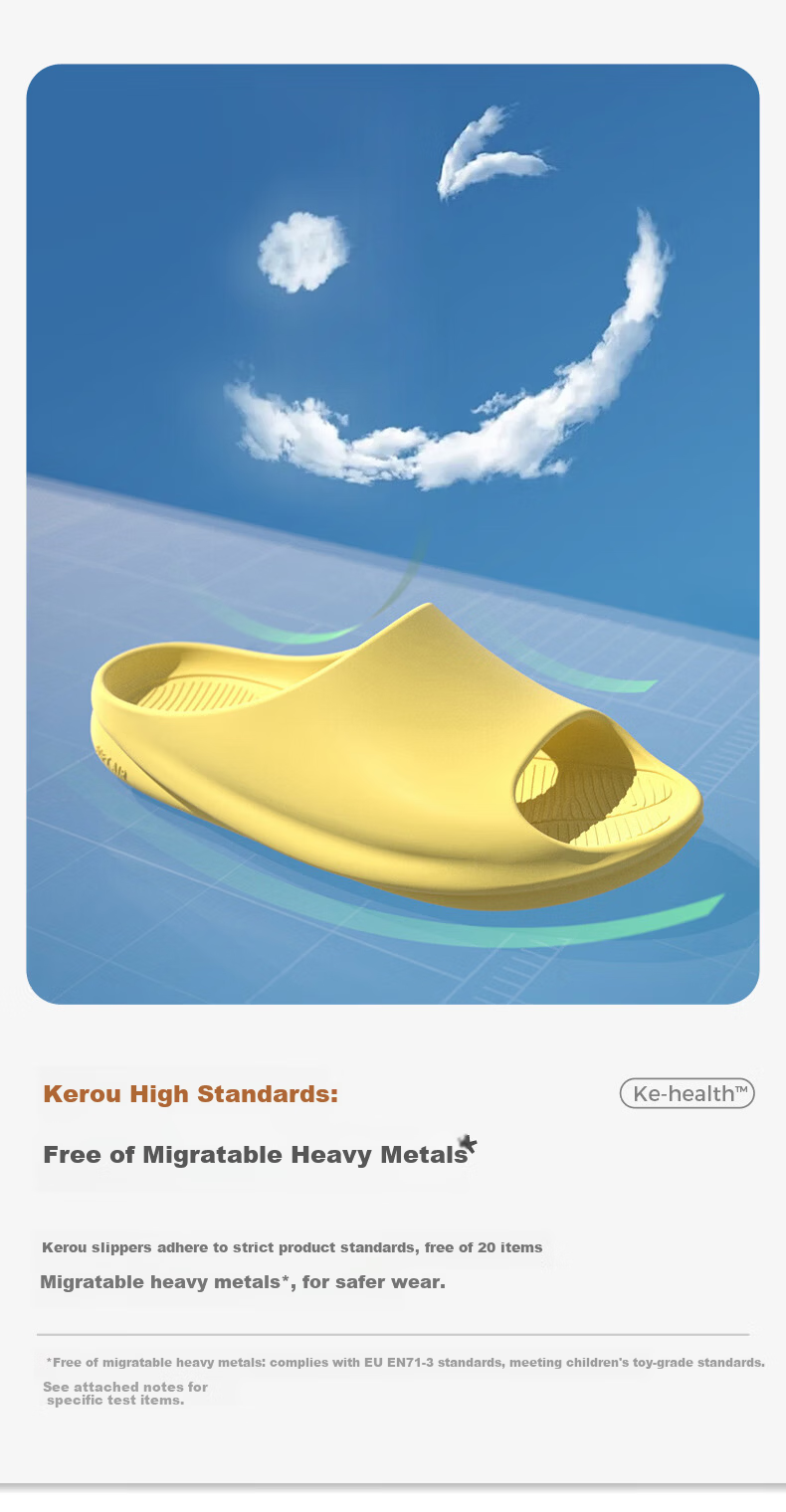 KENROLL Unisex Home Bathroom Non-Slip Slippers Comfortable Lightweight All-Season Sandals, Water Blue, Size 42-43 (265mm) 8
