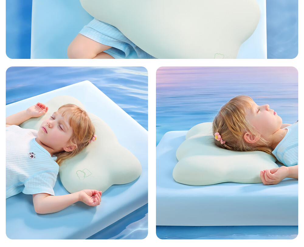 Betis Baby Pillow Silicone Breathable Zoned Spinal Protection Neck Support Adjustable Kids Pillow for Ages 1-8 7