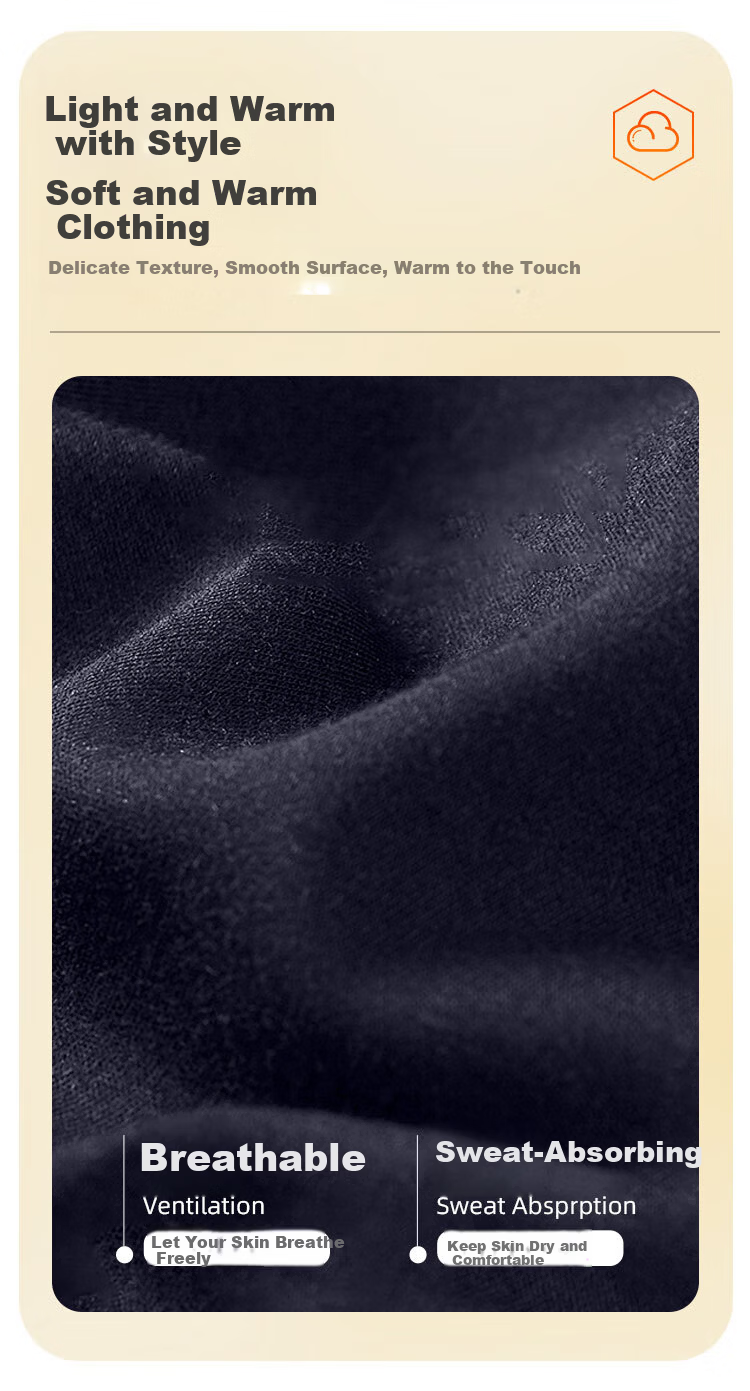MiiOW [Acetate Goose Down Cashmere Silk] German Velvet Thermal Men's Warm Underwear Set Autumn Long Johns Thermal Suit 13
