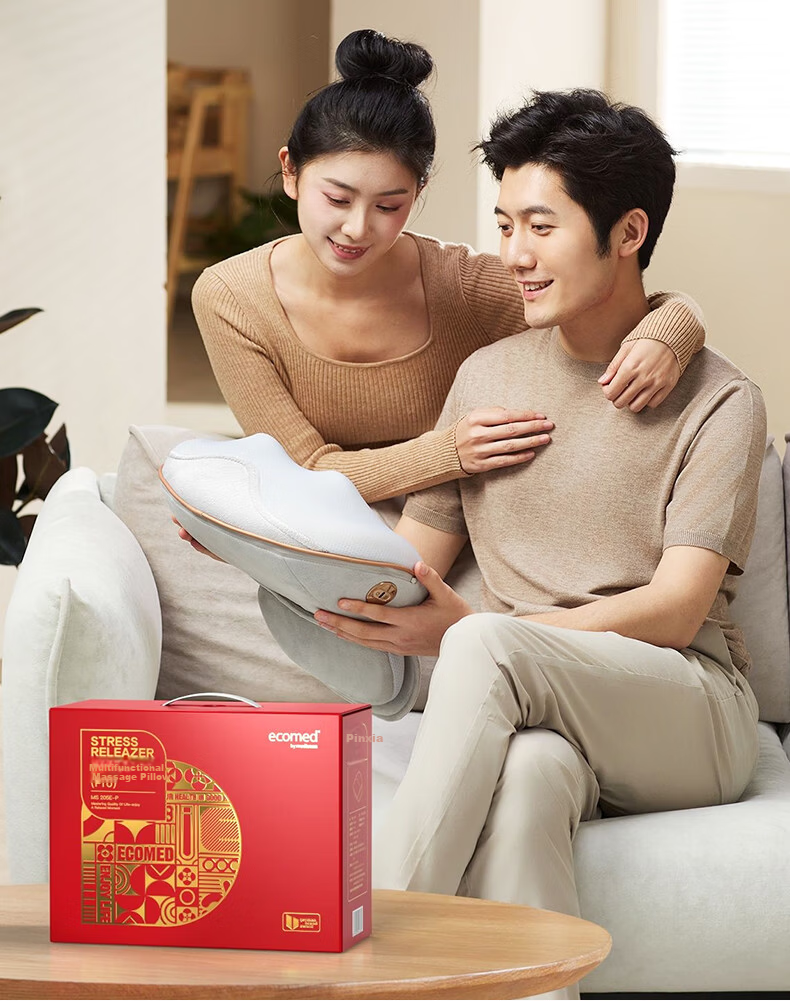 Ecomed German Cervical Massager Waist Back Neck Massager Shoulder Neck Waist Back Full Body Multifunctional Neck Shoulder Back Integrated Massage Pillow Gift for Parents and Boyfriend Girlfriend Birth 22
