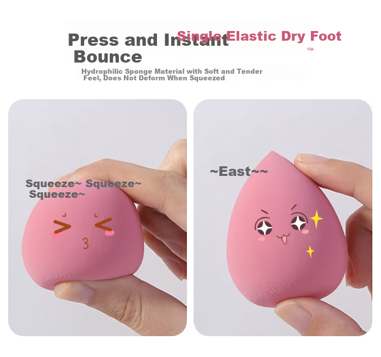 Yefili Four Strawberry Mousse Makeup Sponges Cosmetic Beauty Blenders Foundation Puff Set 9