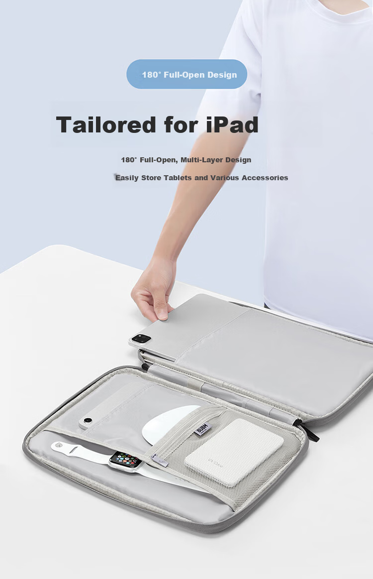 Biyoumei iPad Tablet Inner Sleeve Case for iPad Air Keyboard Protective Storage Bag 4