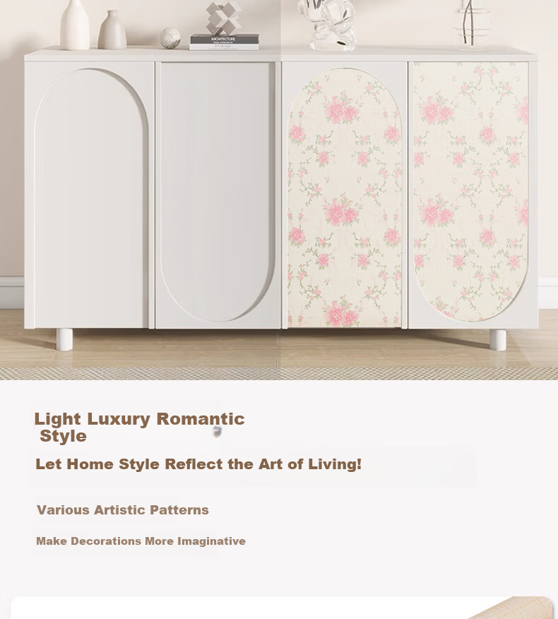 Oumai Self-Adhesive Waterproof Wall Sticker Floral Pattern 3 Meters for Dormitory Bedroom Renovation 5