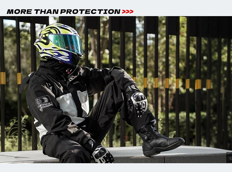 SCOYCO RC11 Motorcycle Raincoat, Heavy-Duty Waterproof Two-Piece Rain Jacket Set, Windproof And Rainproof, Suitable for Commuting, Motorcycling, All Seasons 24