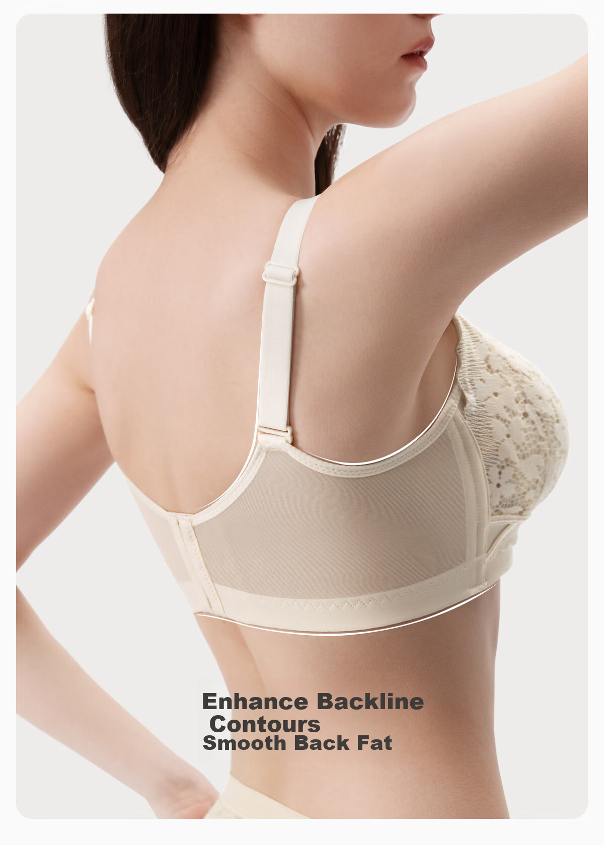 JOYNCLEON Luxury Fragrance Lady Maternity Nursing Bra Anti-Sagging Push-Up Postpartum Breastfeeding Champagne XL 15