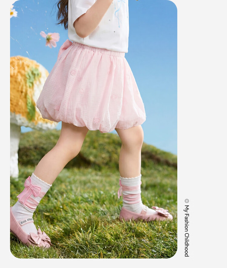 ASK JUNIOR Kids Pants 2026 Summer Toddler 3D Flower Bud Shorts Girls Sweet Cute Bowknot Casual Shorts 21