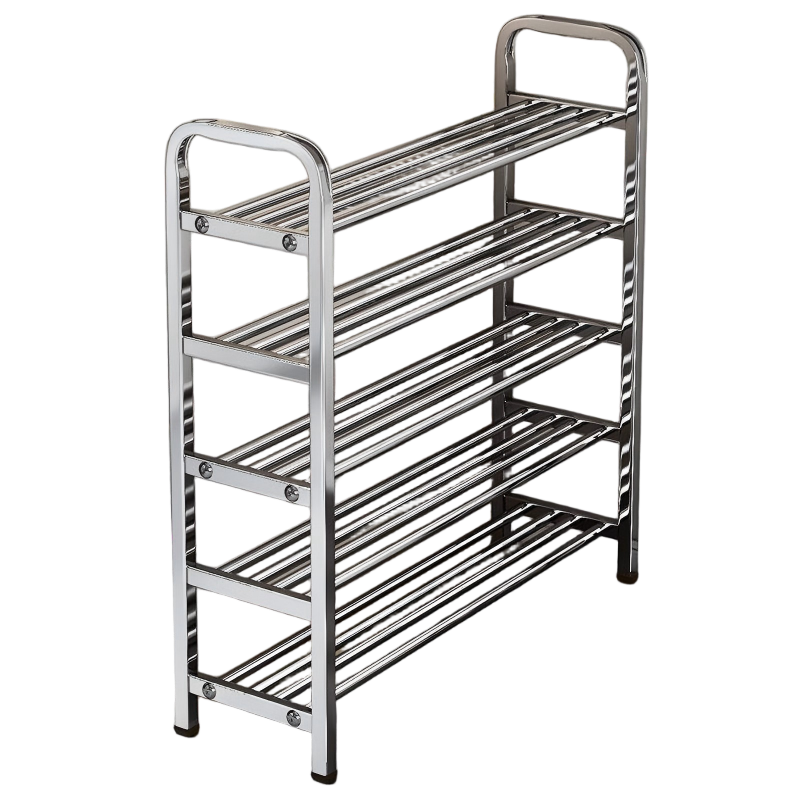 Jiajieshi Stainless Steel Shoe Rack Simple Home Entrance Dormitory Indoor Multi-layer Storage Shoe Rack Five Layers 75cm