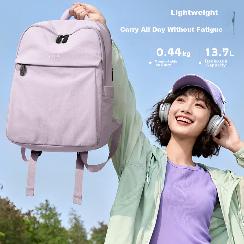 GOLF Lightweight Women's Backpack 14-inch Laptop Bag Casual Travel Backpack Business Student School Bag Large Capacity