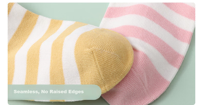 Hodo Children's Socks Unisex Kids Four Seasons Mid-Calf Cotton Socks High Elastic Breathable Striped Student Socks W5005 Set 7 Size 20-22 12