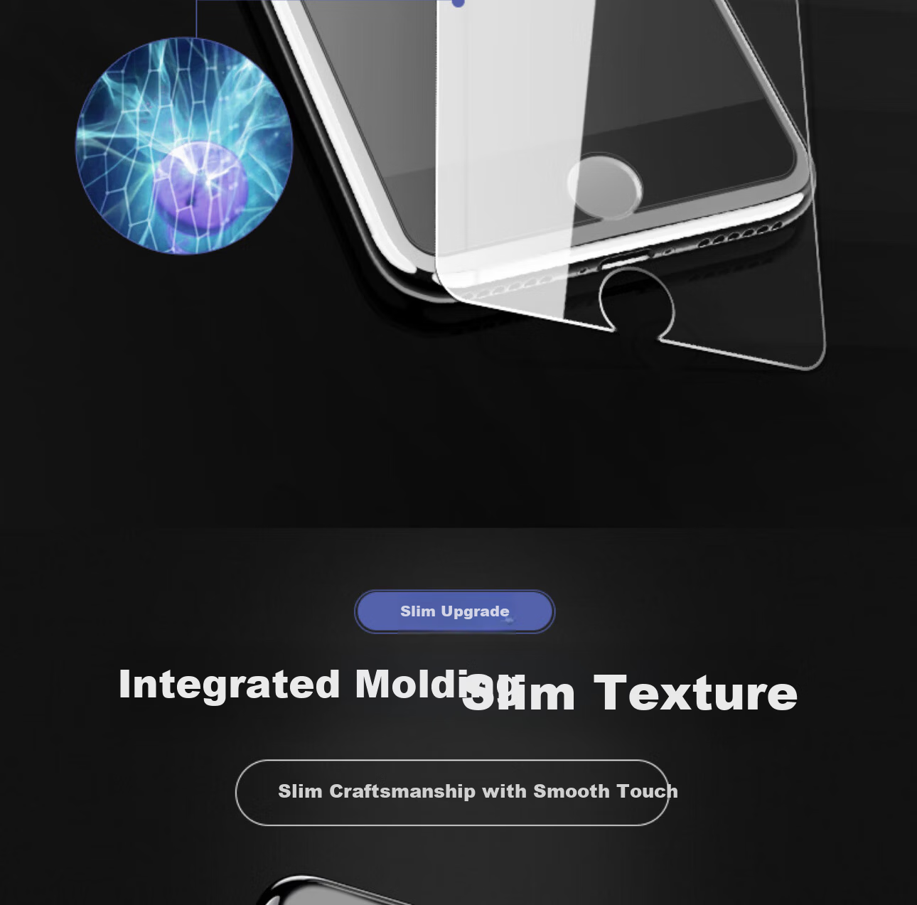 ESCASE Tempered Glass Screen Protector for iPhone 8/7/6s/6 - HD Clear, No White Edges, Non-Full Coverage Front Film 8