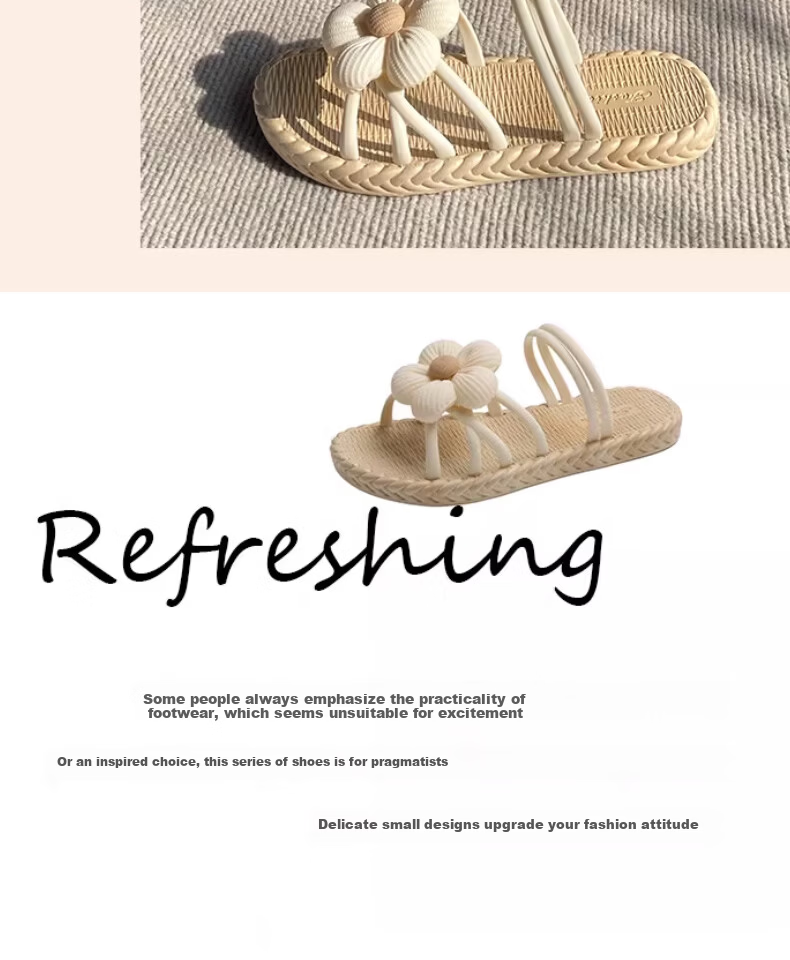 FOOTOPPO Women's Roman Sandals Flat Outdoor Slippers Beach Summer Non-Slip Soft Sole Sandals 4