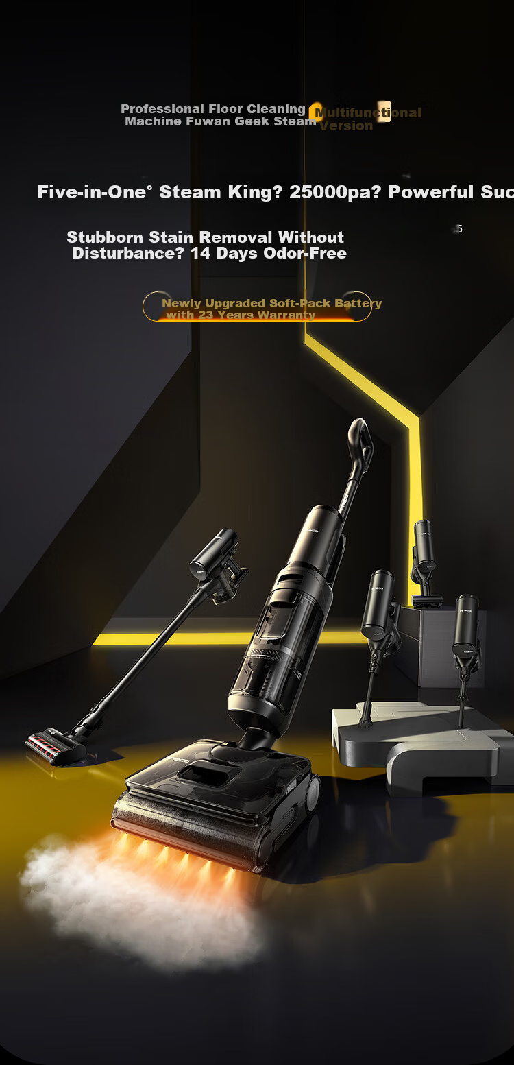 TINECO Steam Multi-Function Version [160°C Steam Cleaning, 1 Machine 5 Uses AI Assistance] Steam Home Floor Cleaner, All-In Mop And Vacuum Robot 1
