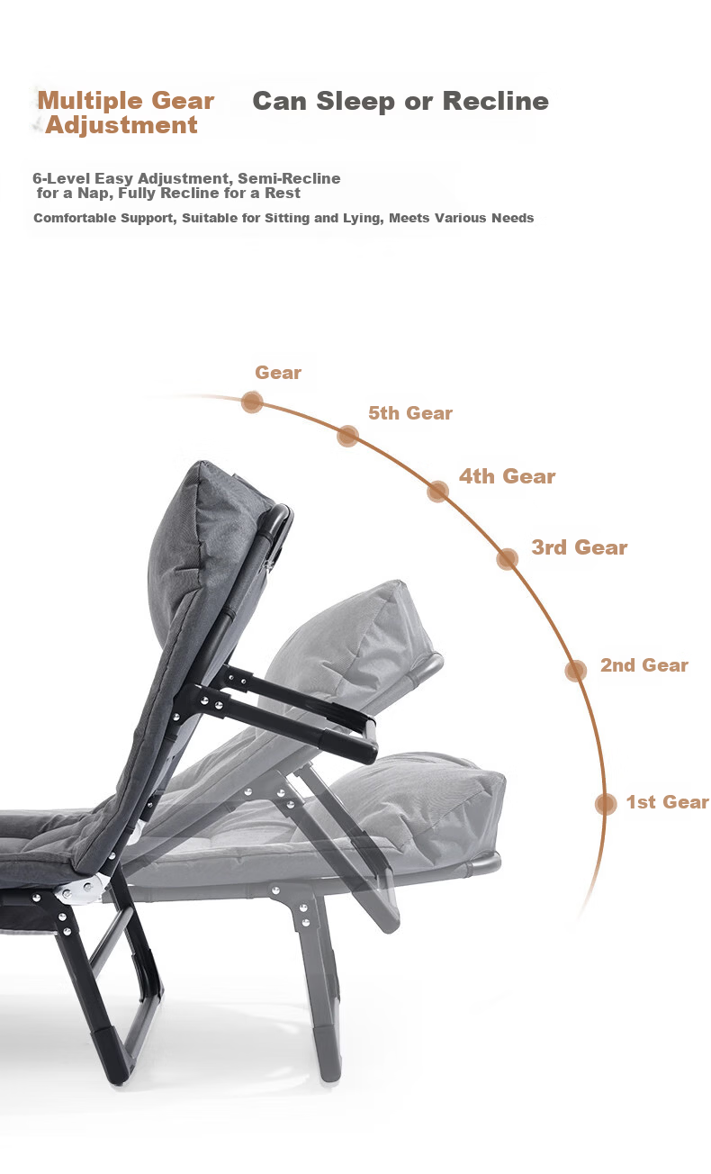 Qiyinge Office Nap Folding Bed Recliner Single Simple Military Cot Night Shift Duty Hospital Care Bed 6