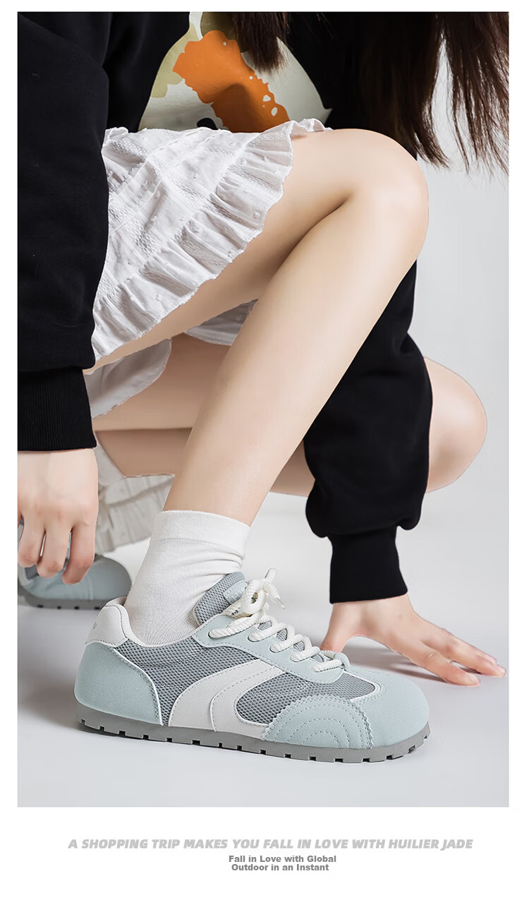 Global 2026 Spring Summer Women's Training Shoes Minimalist Design Black Commuter Lightweight Breathable Campus Sneakers 10