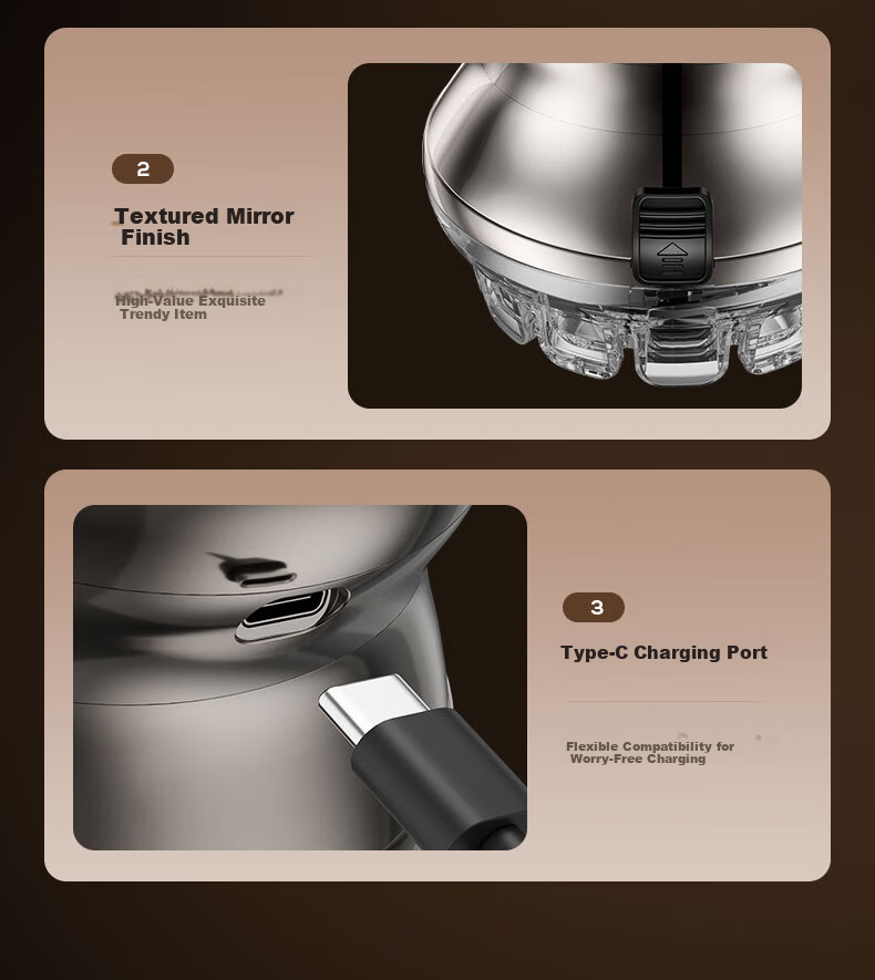 Qiman Self-Service Hair Clipper for Men, Hair Cutting Tool, DIY Hair Trimmer, Self-Cutting Tool for Tapered Hair, Lazy Person's Flying Saucer Hair Clipper, Hair Trimmer, Hair Cutting Device for Men, Birthday Gift for Dad 19