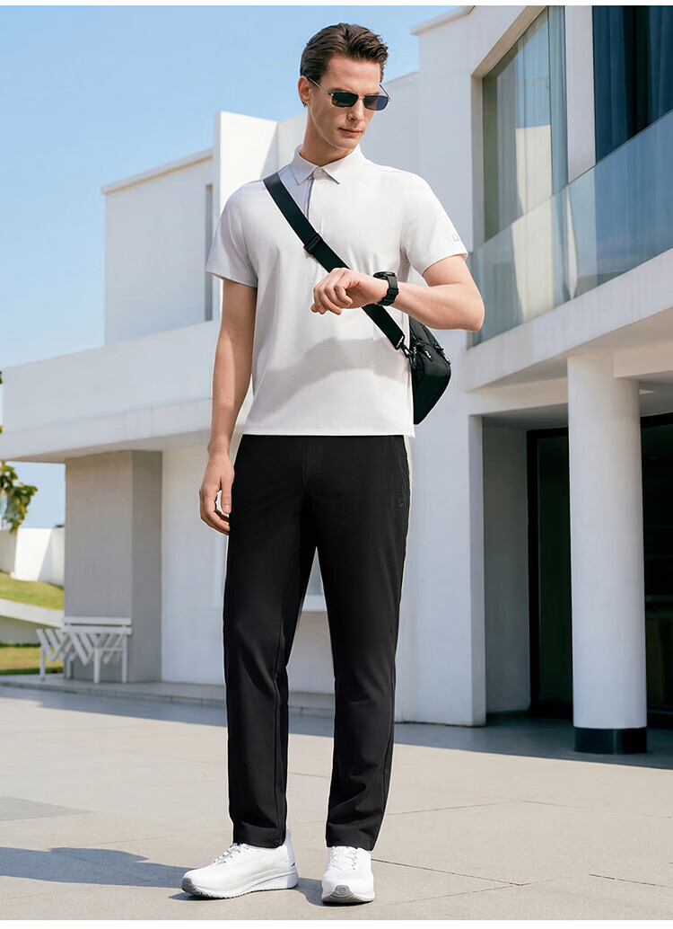 FILA Official Men's Knitted Long Pants 2026 Summer Cooling Sun Protection Fitness Straight-Leg Sports Pants 15