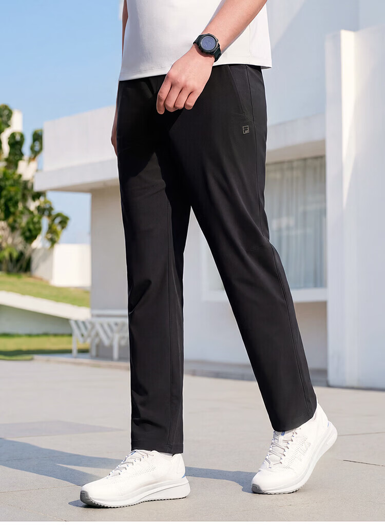 FILA Official Men's Knitted Long Pants 2026 Summer Cooling Sun Protection Fitness Straight-Leg Sports Pants 14
