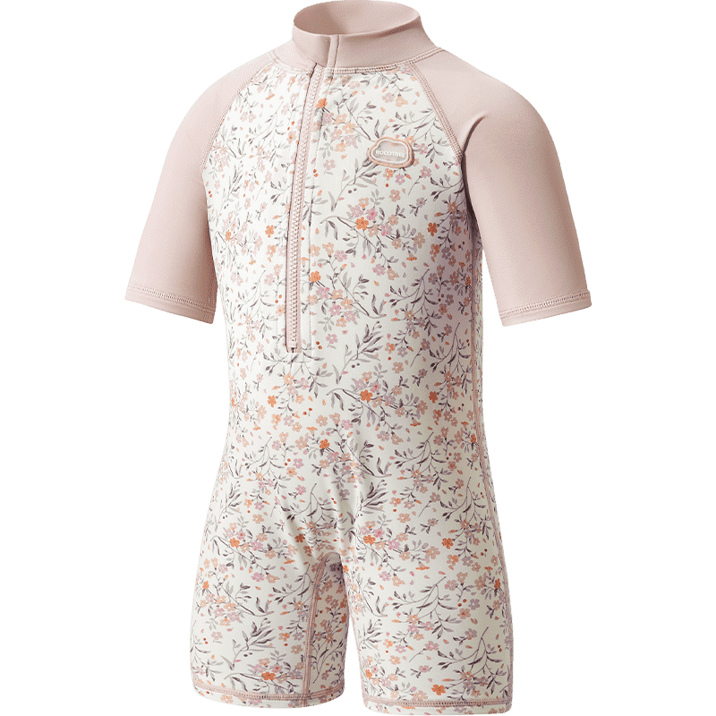 Kocotree KK Tree Kids UV Protection Long Sleeve Unisex One-Piece Swimsuit Fashion Collaboration Edition