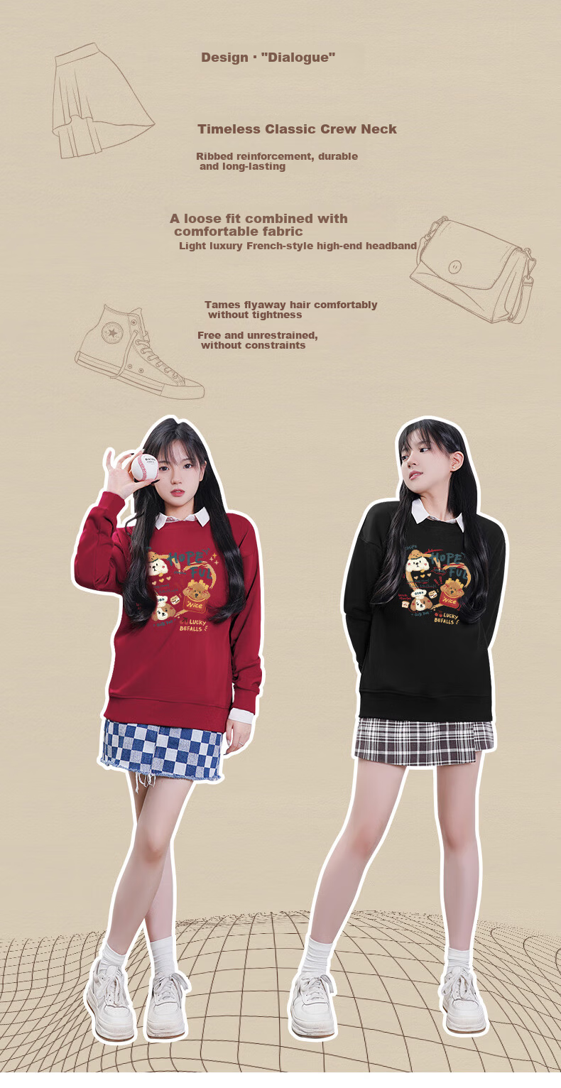 Baleno Women's Lamb Fleece Sweatshirt 2025 Autumn Winter New Korean Style Fleece Lined Thickened Long Sleeve Loose Hoodless Jacket 3