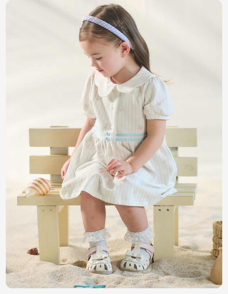 DAVE & BELLA Kids Knit Dress Summer Girls Baby Stylish Lightweight Casual Dress 10