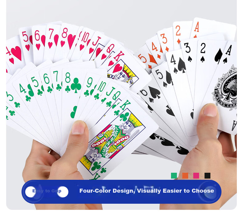 Miaoji Guandan Special Playing Cards Narrow Four-Color Guandan Purple Core Paper Cards 10-Pack MJ119 5